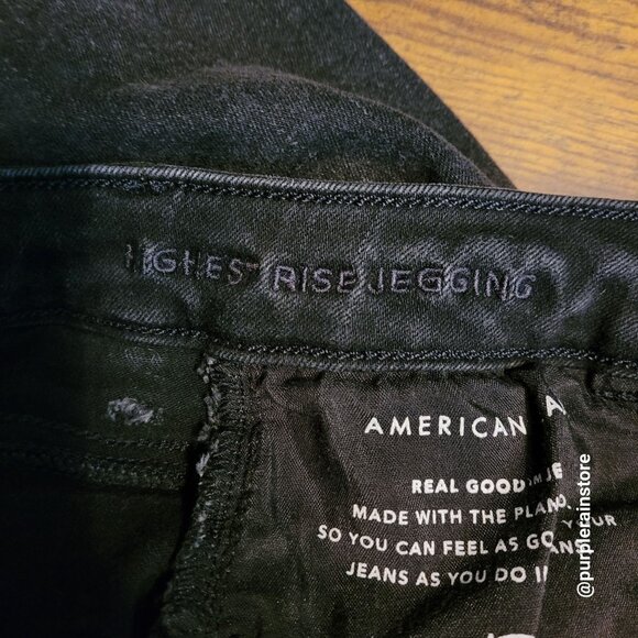 American Eagle Jeans 2 S Jegging Highest Rise Next Level Stretch Black Wash - Picture 5 of 12